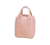 Ungtyb Makeup Organizer, Toiletry Case, Cosmetic Storage, Large Capacity Design, Portable Handle Carry, Features a Sturdy Top Handle, Color Mocha Brown, Light Red, Rosa, riferimento Alla