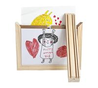 Ungtyb Marcos de madera para manualidades,Marcos de madera, Marco de fotos de sin terminar, Decoración de pintura fácil de montar, exhibición versátil de pie o colgante para artes y