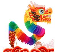 Ungtyb Marioneta de dragón de Papel, dragón del Año Nuevo Chino, Guirnalda de de Papel Chino 3D para Año Nuevo, Regalos multifuncionales del Lunar Dragón, Kits