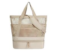 Ungtyb Mesh Tote Bag, Lightweight Net Organizer, Sandproof Large Storage Design, Durabled Handles Spacious Compartment for Beach Travel Swim Cruise Camping, 16.54x19.29x7.87 Inches