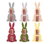 Ungtyb Money Clip for Men - 6 Pieces Cute Bunny Party Supplies | Easter Bunny Card Holders for Kids, Adults & Family, Perfect for Halloween, New Year’s Eve, Wedding, Party, Home Decor, Car