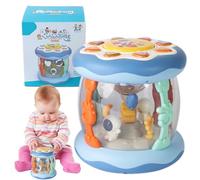 Ungtyb Musical Rotating Projector, Astronaut Push Carousel Toy, Colorful Lights & Sound, Cause-and-Effect Learning, Motor Skill Development, Health-Focused Abs Material