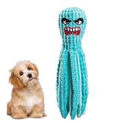 Ungtyb Octopus Dog Toy, Plush Squeaky Chew Toy, Bite-Resistant Pet Plaything, Interactive Tug Fetch Toys, Soft Fabric Small, Large Dogs, for Training Entertainment, 36 x 10 x 10 cm Multicolor