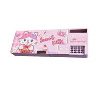 Ungtyb Pop Up Pencil Case, Pen Box Organizer, Multifunction Stationery Holder, Built-in Calculator, Multiple Compartments, Ideal for School, Office or Travel,10.24x3.62x1.3in, Kitten, riferimento