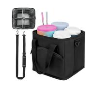 Ungtyb Portable Drink Carrier - 4-Cup Insulated Beverage Tote with Handle | Reusable Coffee & Soda Holder for Food Delivery, Picnic, Camping & Outdoor Sports, Space-Saving Drink Caddies