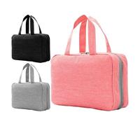 Ungtyb Portable Makeup Organizer, Hanging Brush Bag, Foldable Cosmetic Pouch Storage, 4in1 Travel Case for Bathroom and Shower, 10.63x7.09x3.15 Inches, Negro, riferimento Alla descrizione,