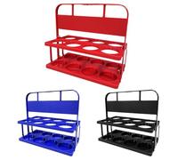 Ungtyb Reusable Beer Carrier, Beverage Crate, Functional Resilient, Beer Bottle Holder, Foldable 8 Pack Carrier with Handle for Easy Transport and Storage, 15.75x8.66x13.78 in, Negro,