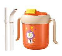 Ungtyb Senior Drinking Cup, Spill-Proof Straw Cup, Double Handle Design, Lightweight Easy Grip, Made from High-Grade, Safe, and Sturdy Pp Material, 300 ml, 4,65 x 3,58 in