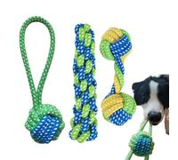Ungtyb Small Dog Rope Toy - 3 Pack Puppy Tug of War Rope for Bite Resistant Teeth Cleaning | Cotton Fiber Construction with Knots Durable Play Accessories for Indoor Outdoor Training and Chewing