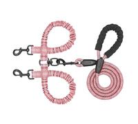 Ungtyb Small Dog Traction Rope, Adjustable Puppy Lead, Shock Absorbing Bungee, Durabled Comfortable Design Hiking, Camping, and Walking, 77.17 Inches
