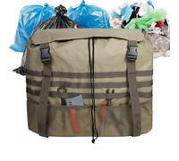 Ungtyb Spare Tire Trash Bag, Large Capacity Cargo Storage Pouch, Heavy-Duty Rear Tire Organizer, Perfect for Vehicle Trip, Car, Offroad Truck, Rv, Road Travel, Camping, Hiking, 58x18x60cm Black Khaki
