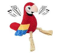 Ungtyb Squeaky Dog Toys, Parrot Shape Chew Toys, Twisted Rope Design, providing a Cozy Companion for Snuggling, Made from Soft Material, for Small and Medium Dogs, 13.78x3.54 Inches