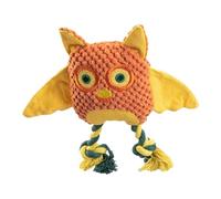 Ungtyb Squeaky Owl Dog Toy, Tough Plush Puppy Toy, Cute Dog Chew with Interactive Built in Squeaker and Easy to Clean Design for Puppies or Small Dogs, 8.66x8.66 Inches