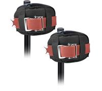 Ungtyb Stilt Pads, Drywall Stilt Leg Straps, Adjustable Nylon Safety Gear for Construction, Comfortable Support Equipment for Painting, Wiring, Plastering, Home Decorating, 7.9x4.3 inches Black, Negro