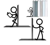 Ungtyb Sujetalibros para libros pesados, arte abstracto moderno y lindo | Divertidos soportes para libros para estantes, para el hogar, dormitorio, estudio, oficina, biblioteca, dormitorio