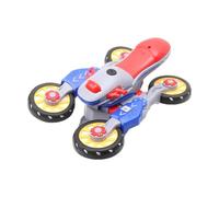 Ungtyb Transforming Motorcycle Toy, 360° Stunt Electric Bike, Led Light Show, Music Sound Effects, 4-Wheel Sturdy Build, ABS Electronic Components Material, 9.25 * 3.35 * 4.33in