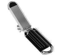 Ungtyb Travel Brush - peine de masaje de cabello desplegable plegable con espejo incorporado | Cepillo de cabello compacto portátil para la escuela, el gimnasio, las oficinas, los viajes al aire libre