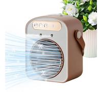 Ungtyb Ventilador de escritorio | Refrigeración recargable sin aspas | Ventilador de mesa alimentado por pilas | para el hogar, oficina, dormitorio, viajes de verano, camping, pesca, picnic, playa