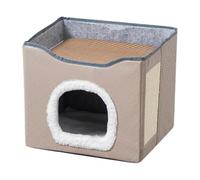 Ungtyb Washable Kitten Bed - Lightweight Cat Cave | Pet Shelter House Sleeping Structure, Cat Tent with Semi Enclosed Design, Soft Plush Pet Bed, Puppy Beds with Removable Padded Cushions