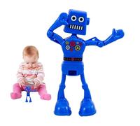 Ungtyb Windup Toys, Dancing Robot Toy, Interactive Fun Gift, No Battery Needed, Easy Wind Mechanism Assorted Colors, for Birthday School Classroom Party Travel Use, 11.5cm Red Blue White