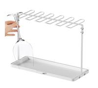 Ungtyb Wine Glasses Rack, Countertop Wine Glass Organizer, Elegant Bar Wine Glass Organizer, Freestanding Wines Glass Holder for Home, Kitchen Countertop, Bar, Restaurant (Black, White)