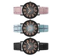 Ungtyb Women's Timepiece, Casual Ladies Watch, Feminine Simple Trendy, Korean Style Watch, Minimalist Natural Girl Timepiece with Large Face for Small Wrists, 1.5inx0.31inx9.65in, Rosa,
