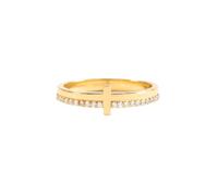 Ungüento de caléndula sin perfume, anillo dorado, si sufres un revés, "Ora y deja", anillo apilable de plata S925 con circonita cúbica, anillo de oración, anillos de pareja para 2 con grabado, 9