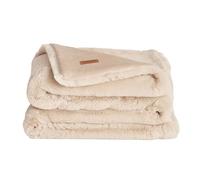 UnHide Manta de Piel sintética Pesada Extra Suave, Hecha de Materiales reciclados, Lavable a máquina, tamaño Queen (60 x 80 Pulgadas), diseño de Oso Beige