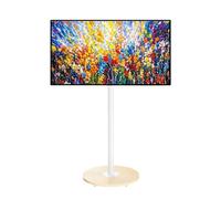 UNHO Soporte TV con Ruedas para 40-75 Pulgadas - Soporte TV Suelo Pie para Pantalla LED/LCD, Soportes TV con Ruedas con 6 Ajustes de Altura, hasta 50kg Máx VESA 600x400 mm - Blanco