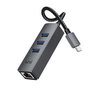 uni Adaptador Ethernet USB C, Hub Ethernet USB C con 1Gbps LAN RJ45 y Puerto USB 3.0 para Disco Duro, Ratón, Compatible con iPhone 15 Pro/MAX, MacBook, iPad, iMac, Surface Pro, Chromebook, XPS