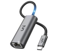uni Adaptador USB-C a Ethernet 2.5 Gigabit, USB Type-C a RJ45 Ethernet 2500 Mbps, Aluminio y Nailon, Adaptador de Red LAN Thunderbolt 4/3 para iPhone 15 Pro MAX, MacBook Pro/Air, portátiles, PC y más