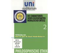 Uni Auditorium - Die charakteristischen Eigenschaften moralischer Urteile Philosophische Ethik 2 [Alemania] [DVD]