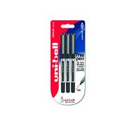 Uni-Ball 153486285 - Bolígrafo de tinta líquida (3 unidades), color negro