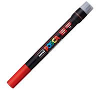 Uni-Ball 181621 - Marcador POSCA con punta de pincel, rojo | Rotulador con tinta pigmentada al agua, punta de pincel flexible de 1 a 10 mm, apto para casi todas las superficies