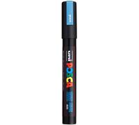 uni-ball 182585 - Marcador POSCA con punta redonda mediana, azul metálico