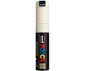 Uni-Ball 182603 - Marcador POSCA con punta de cuña ancha, marfil | Rotulador con tinta pigmentada al agua, alto poder de cobertura, apto para casi todas las superficies, punta recambiable