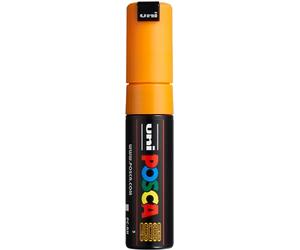 Uni-Ball 182615 - Marcador POSCA con punta de cuña ancha, naranja oscuro | Rotulador con tinta pigmentada al agua, alto poder de cobertura, apto para casi todas las superficies, punta recambiable