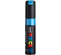 Uni-Ball 182685 - Marcador POSCA con punta de cuña ancha, azul metálico | Rotulador con punta en cuña de 8 mm para casi todas las superficies