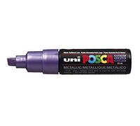 Uni-Ball 182688 - Marcador POSCA con punta ancha en cuña, violeta metálico | Rotulador con punta en cuña de 8 mm para casi todas las superficies