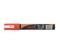 Uni-Ball 186215 - Marcador de tiza y ventana UNI CHALK PWE-5M, 1,8 - 2,5 mm, punta redonda, naranja fluorescente