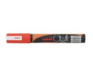 Uni-Ball 186215 - Marcador de tiza y ventana UNI CHALK PWE-5M, 1,8 - 2,5 mm, punta redonda, naranja fluorescente