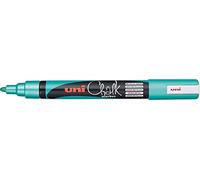 uni-ball 186218 Uni Chalk - Rotulador para ventana y tiza con punta redonda, PWE-5M, color verde metálico