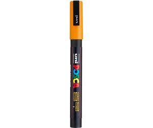 uni-ball 186515 - Marcador POSCA con punta fina redonda, naranja oscuro | Rotulador con punta redonda de 0,9-1,3 mm para casi todas las superficies
