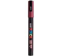 uni-ball 186526 - Marcador POSCA con punta redonda fina, rojo vino