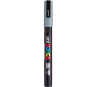 Uni-Ball 186533 - Marcador POSCA con punta redonda fina, gris | Rotulador con punta redonda de 0,9-1,3 mm para casi todas las superficies