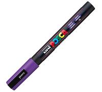 Uni-Ball 186534 - Marcador POSCA con punta redonda fina, violeta | Rotulador con punta redonda de 0,9-1,3 mm para casi todas las superficies