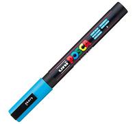 Uni-Ball 186540 - Marcador POSCA con punta redonda fina, azul claro | Rotulador con punta redonda de 0,9-1,3 mm para casi todas las superficies
