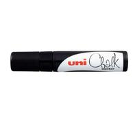Uni-Ball 186699 - Rotulador para ventanas y pizarras UNI CHALK PWE-17K 15 mm, con punta ancha en forma de cuña, negro