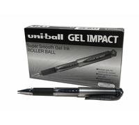 Uni-Ball 218990000 UM-153S Signo Impact Gel Pen With Rubber Grip Black Gel