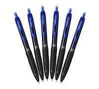 Uni-Ball 307 Retráctil Tinta Gel Bolígrafos, Punto Medio 0.7mm, Paquete de 6 - Azul
